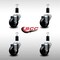 Service Caster 3'' SS Soft Rubber Wheel Swivel 1-3/8'' Expanding Stem Caster Set, 4PK SCC-SSEX20S314-SRS-138-4 - alternate 2